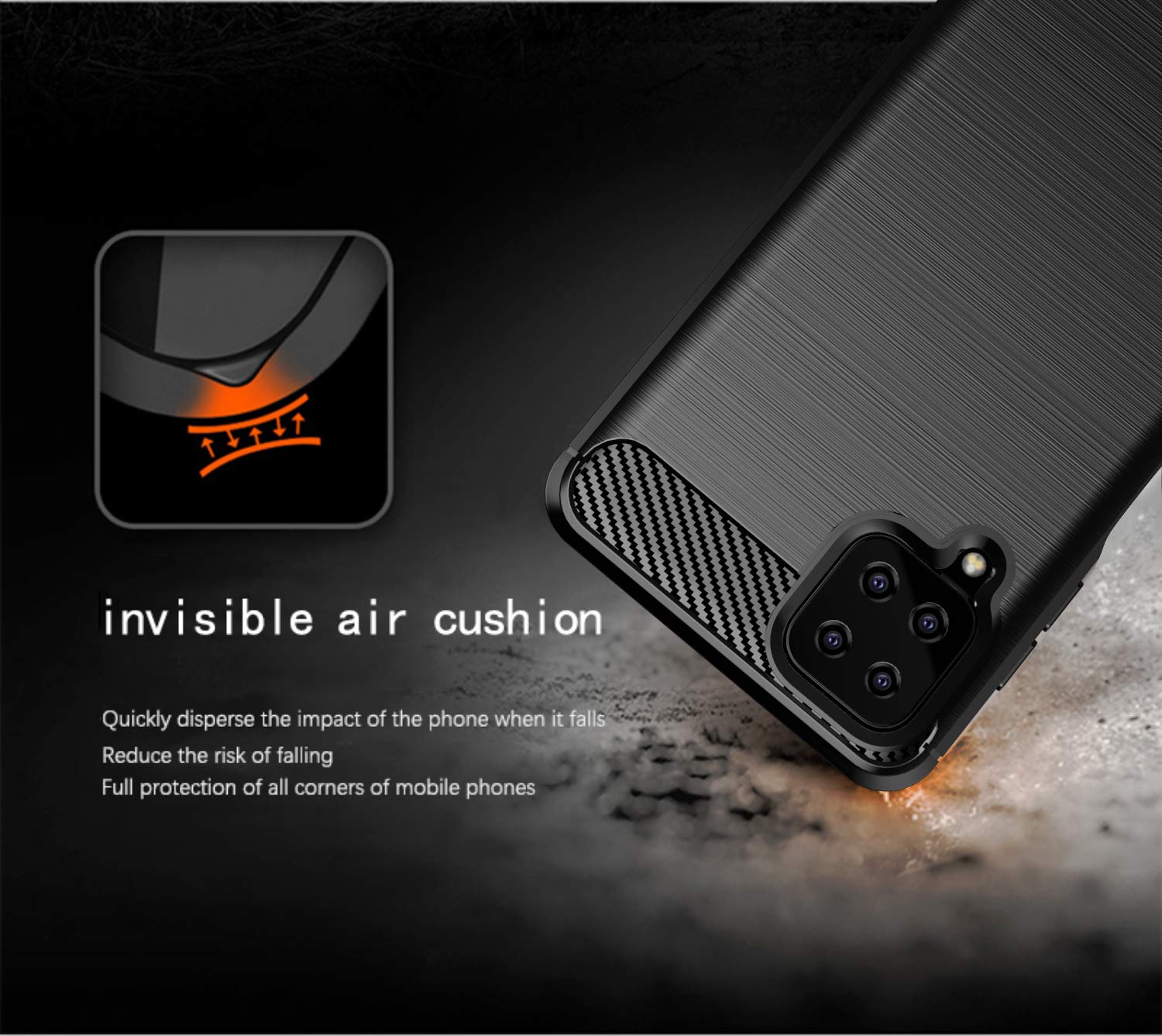 Amazon.com: M MAIKEZI for Samsung Galaxy A12 case,with HD Screen Protector,  Soft TPU Slim Fashion Non-Slip Protective Phone Case Cover for Samsung  Galaxy A12 (Black Brushed TPU) : Cell Phones & Accessories