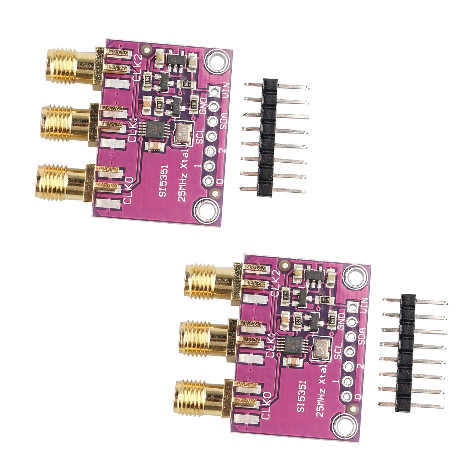2 Pezzi CJMCU-5351 Si5351A Si5351 I2C 25MHZ Controller Clock Generator Breakout Board da 8KHz a 160MHz 3-5VDC Compatibile con Arduino