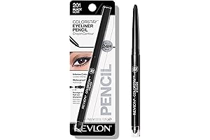 Waterproof Eyeliner with Ultra-Fine Tip and Built-in Sharpener