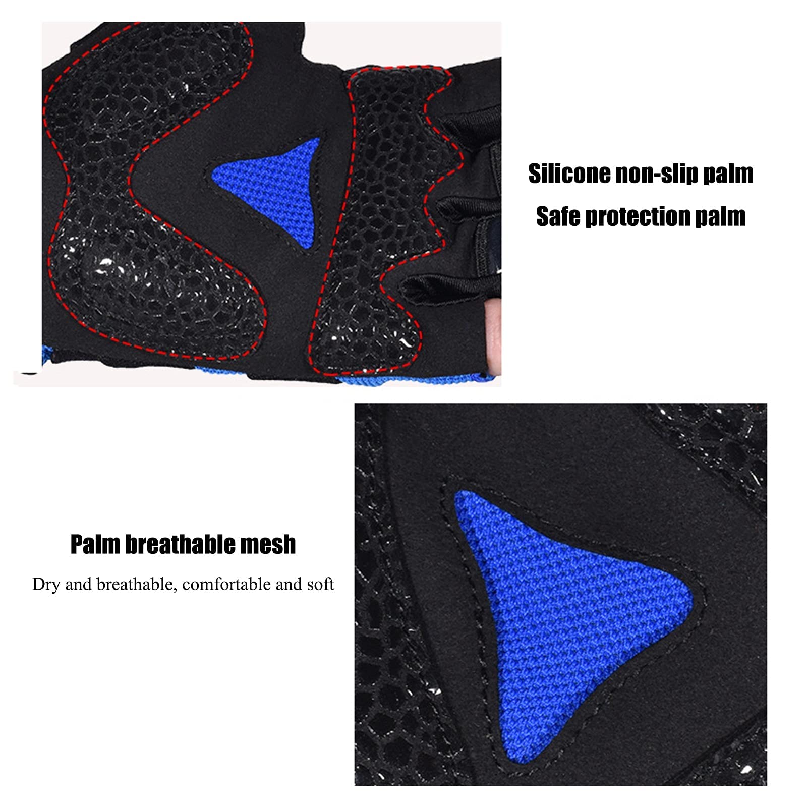 Guanti da guida senza dita, guanti sportivi, guanti mezze dita, guanti for sollevamento pesi, supporto for il polso, guanti da palestra for uomini e donne, protezione for mezze dita, protezione antisc