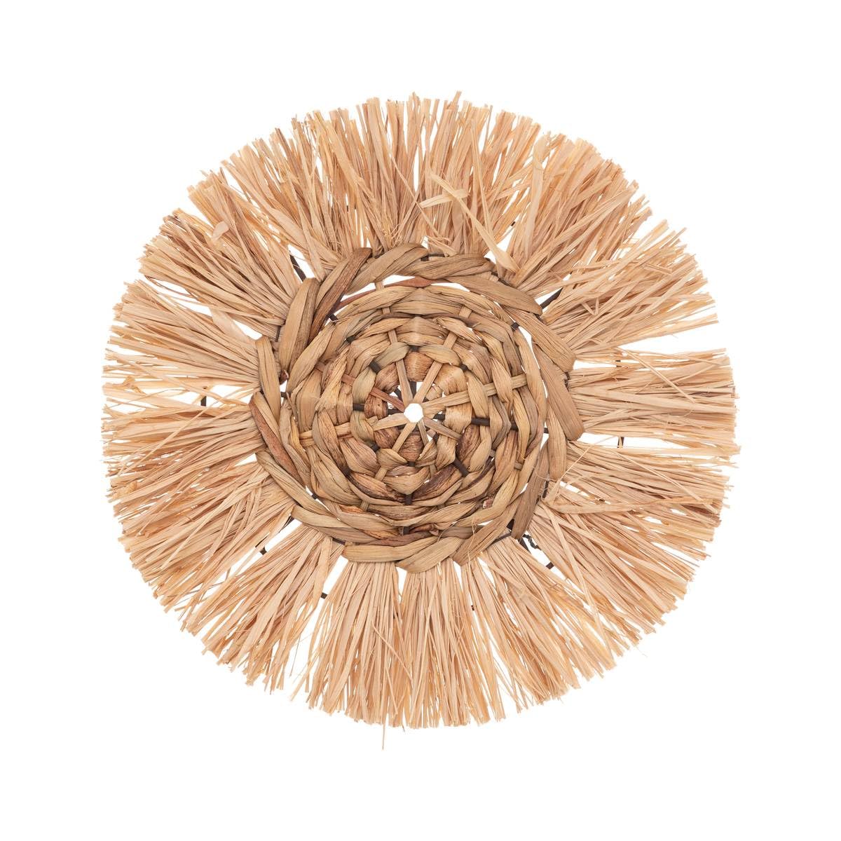 Set of 3 Wall Decoration - Raffia D25 cm - Atmosphera Interior Designer, beige - Image 3