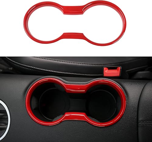 Miniatura 8 de RT-TCZ Cubierta del portavasos de fibra de carbono Accesorios interiores para Ford Mustang 2015-2022