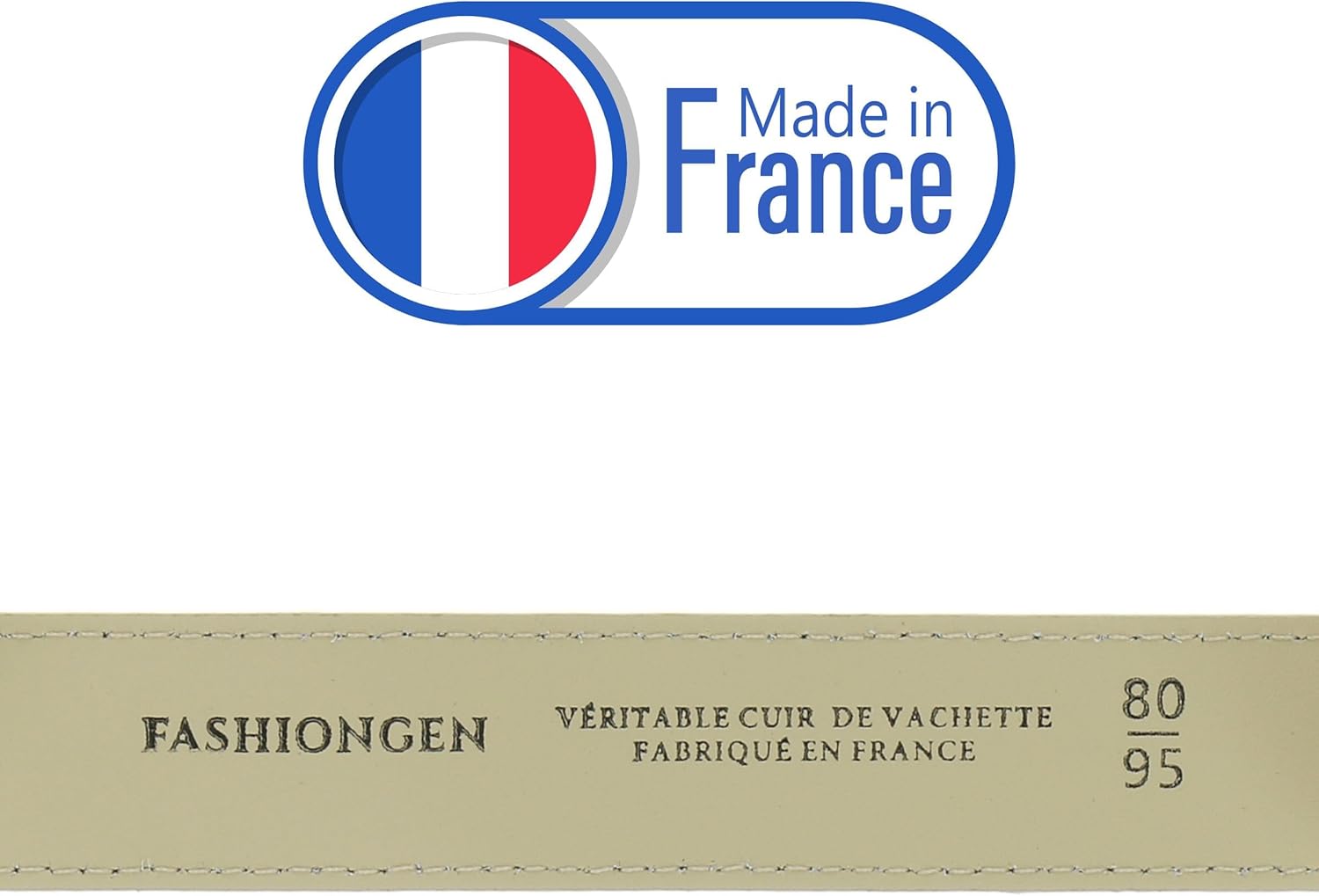 FASHIONGEN - Women genuine Italian leather belt LUNA, Made in France - Image 5