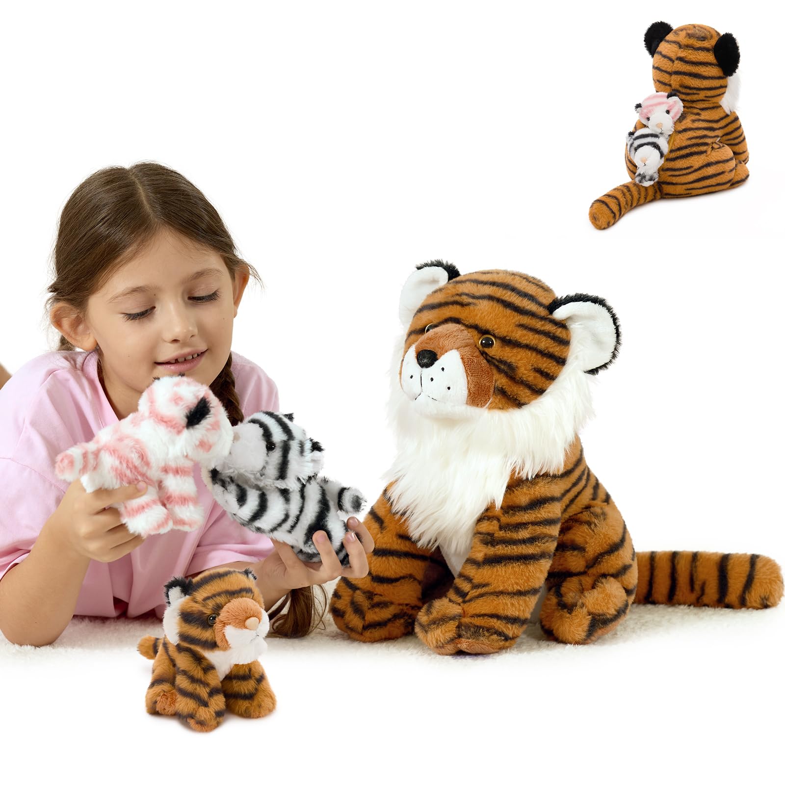 MorisMos Big Stump with Insectes Teddy Soft Toy, 25cm Cuddly Fluffy Tree stump with 5 winged small insects，Plush Stuffed Animal Teddy Gift for Kids Birthday Deco — view 10