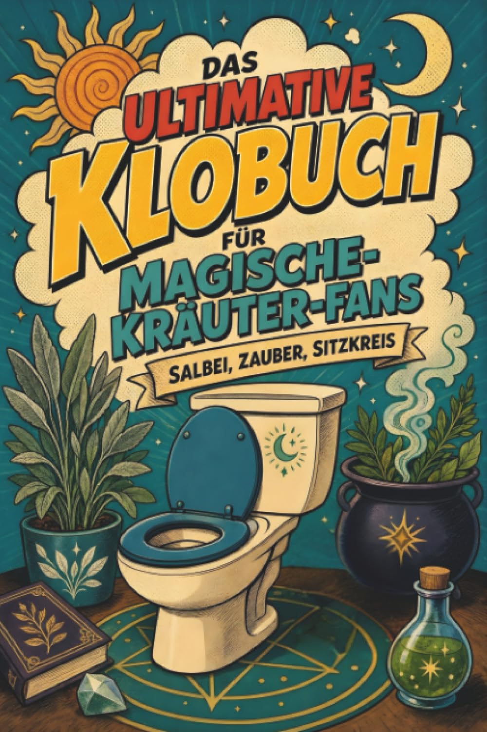 Das ultimative Klobuch für Magische-Kräuter-Fans: Salbei, Zauber, Sitzkreis. Lustiges Geschenk für Fans von Kräutermagie, Heilkräutern und Räuchern
