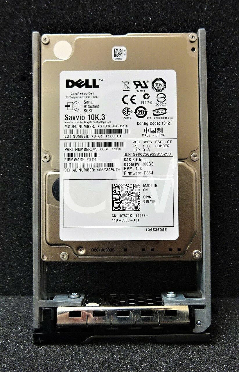 Dell 300GB SAS 10K RPM 6Gbps 2 5in Hard Drive For Dell PowerEdge R410 T410 R610 T610 R710