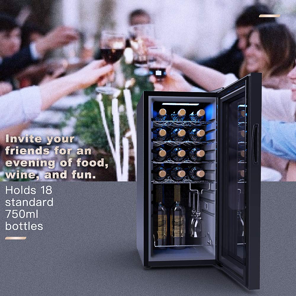 家電 WIE Wine cooler Amazon.com: WIE Wine Cooler 18 Bottle Refrigerator Wine Fridge