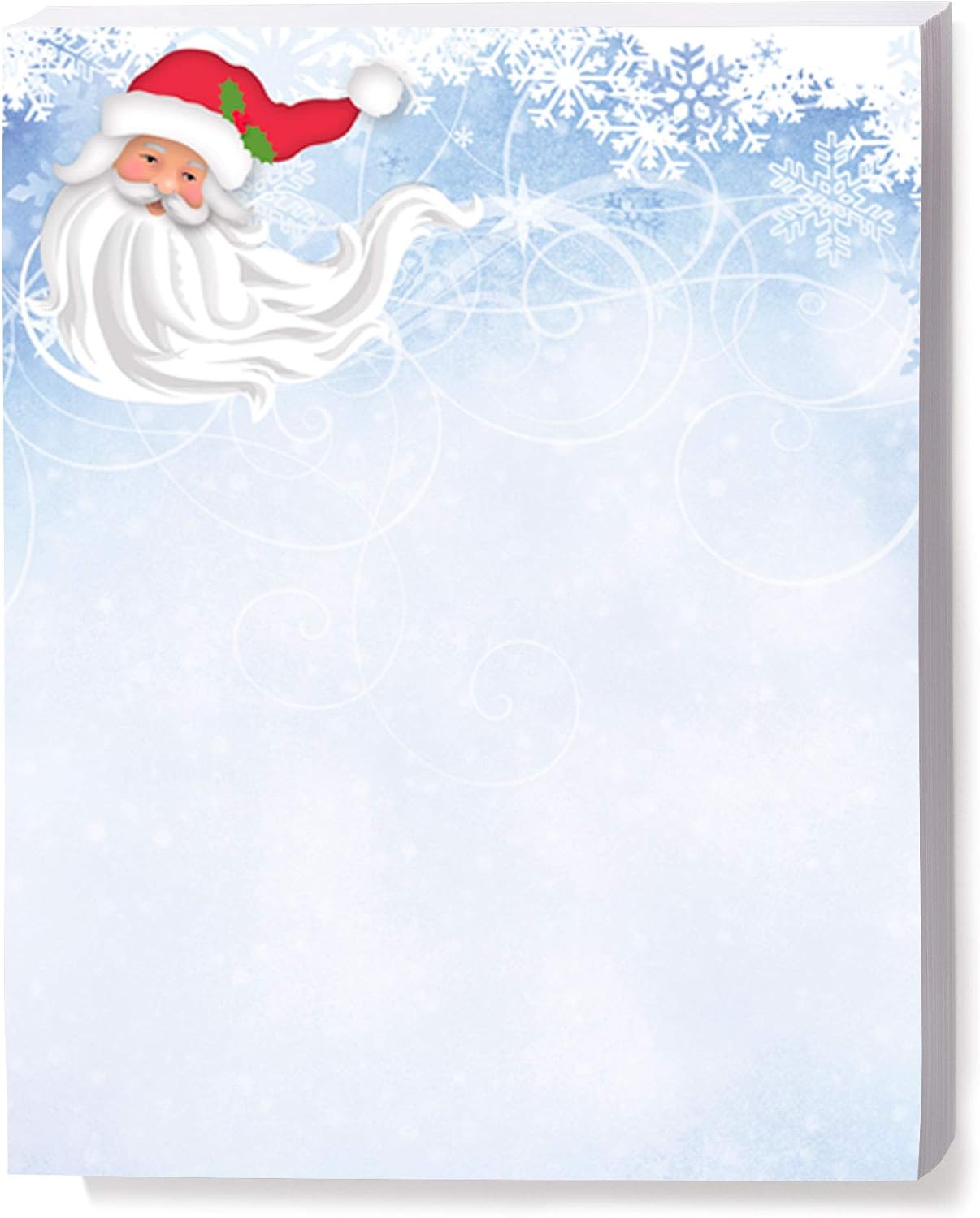 PaperDirect Winter Whimsy Santa Christmas Holiday Theme Stationery, Border Paper, Letterhead 8.5 x 11, 100 Sheets, Elegant Premium Writing Paper, Decorative Printer Paper