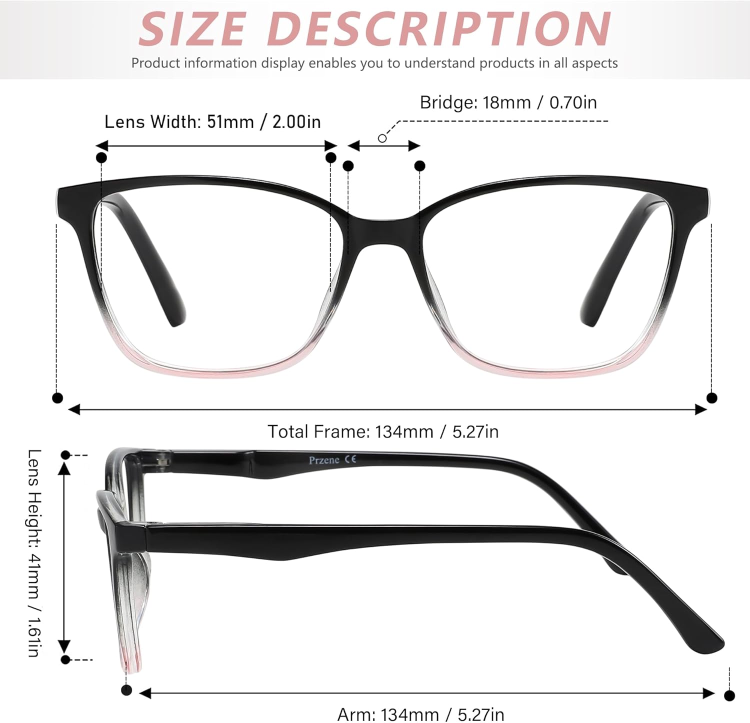 Przene 4 Pack Blue Light Blocking Reading Glasses,Readers for Women and Men with Spring Hinge - Image 6