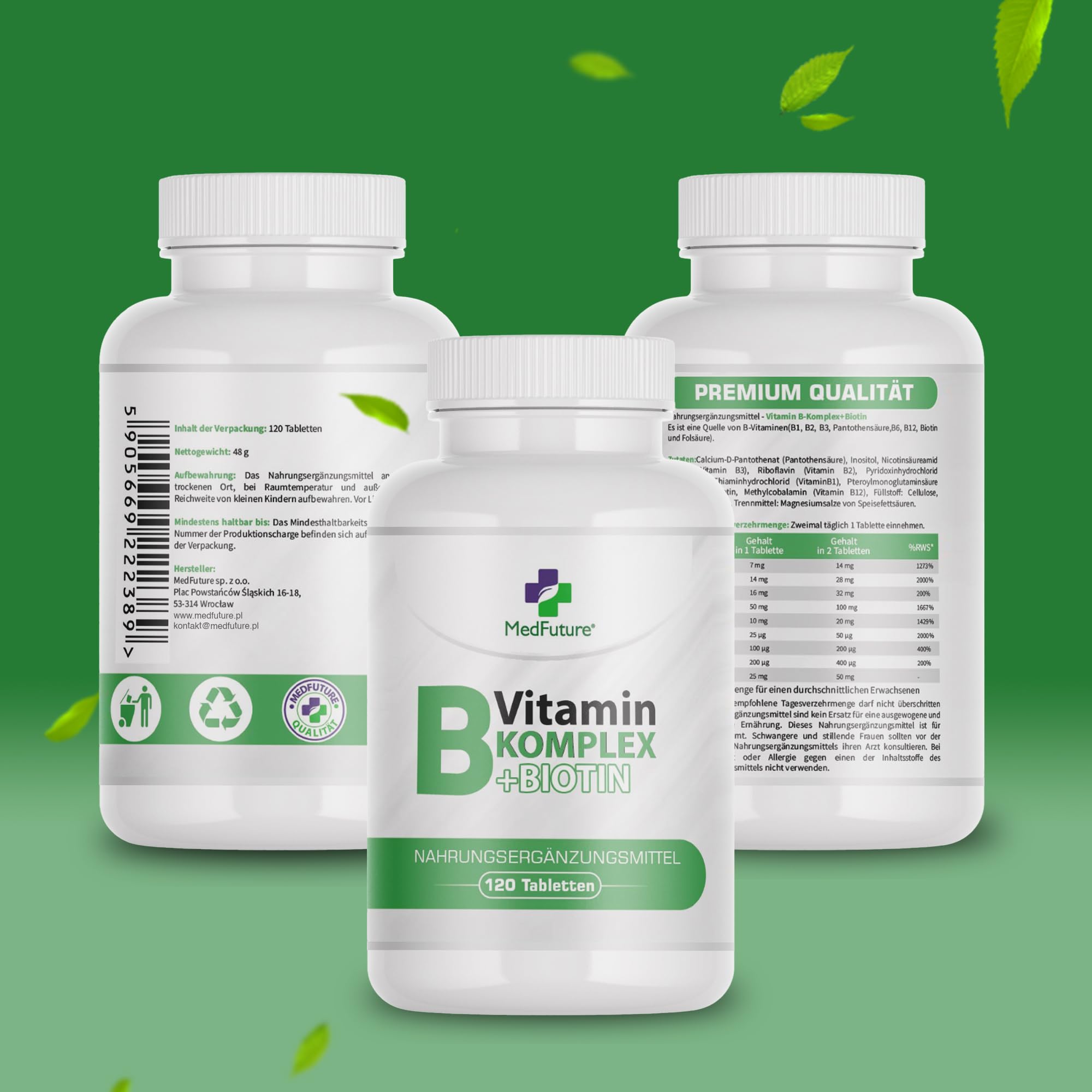 Medfuture WITAMINA B Complex Kompleks B1 B2 B3 B5 B6 B12 Biotyna