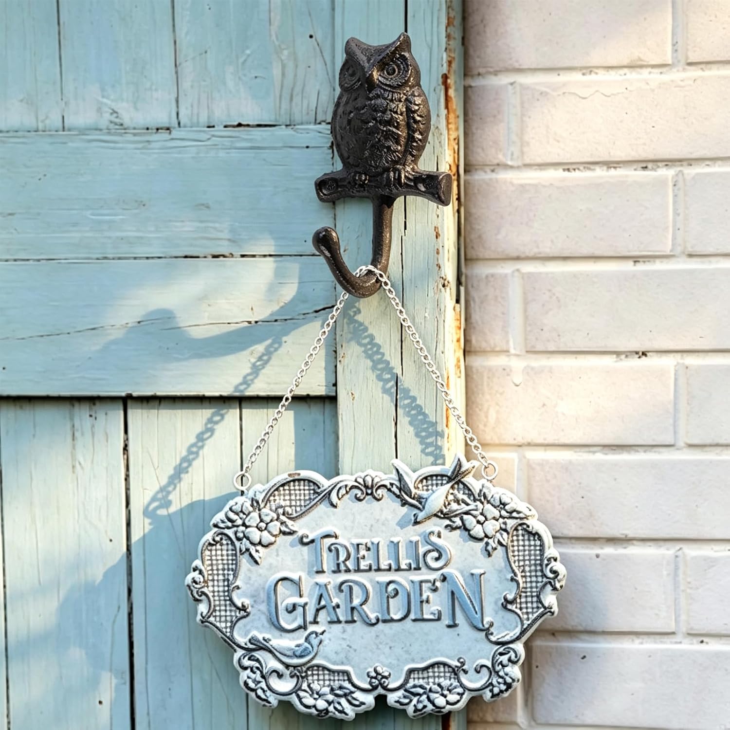 KUMGROT 2Pcs Cast Iron Owl Wall Hook Retro Animal Decor Hanging Holder image 5