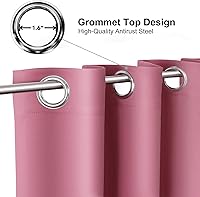 Vista 70 de ChrisDowa - Cortinas blackout con ojales para habitación y sala, juego de 2 paneles de cortinas con aislamiento térmico, gris oscuro, 42 x 63