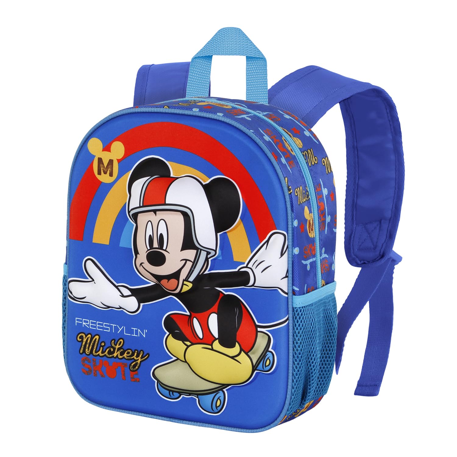 Mickey Mouse Freestyle-Small 3D Backpack, Blue, 26 x 31 cm, Capacity 8.5 L