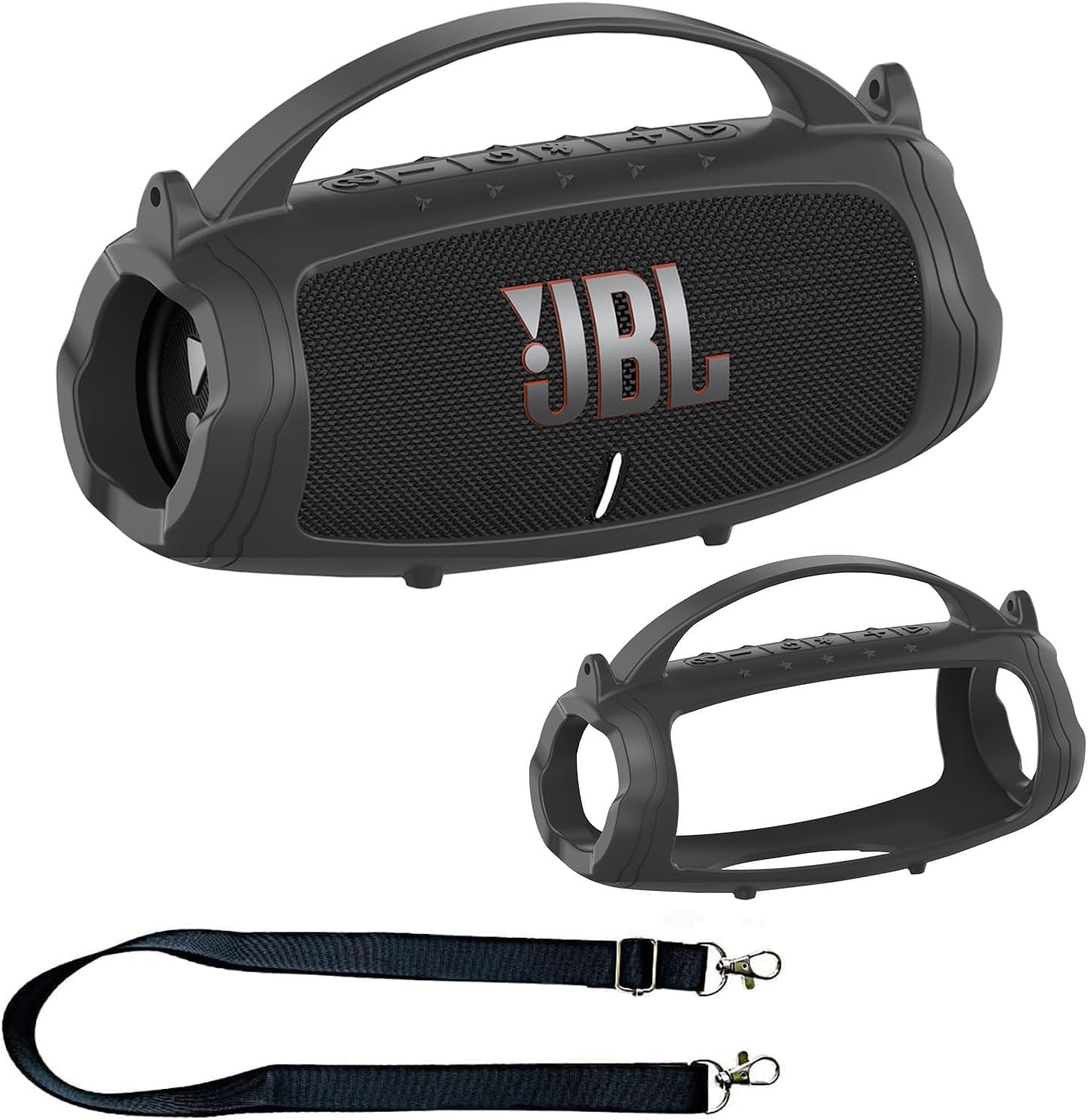 Funda de silicona y funda de transporte para altavoces Bluetooth JBL Charge 4 / Charge 5 portátiles, carcasa de accesorios para altavoces Bluetooth JBL Charge 5 / Charge 4