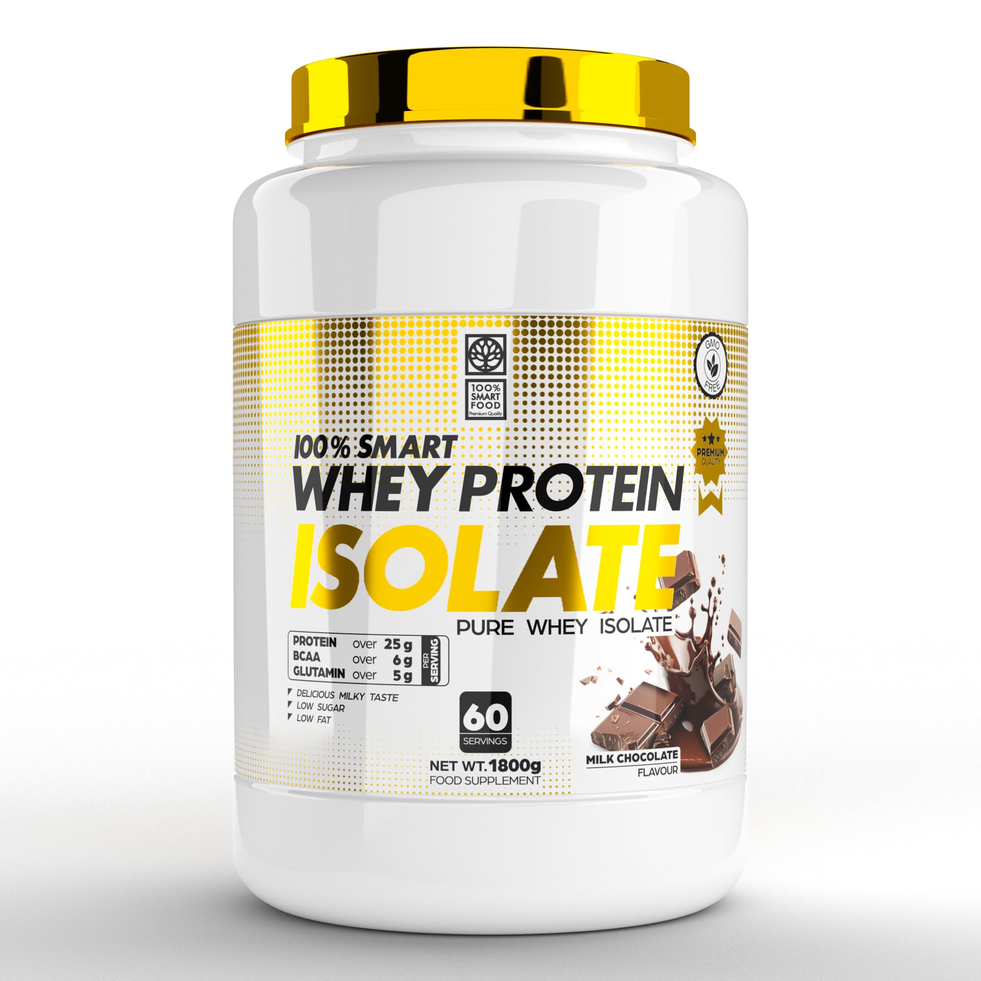 100 % Smart Whey Protein Isolate – 1800 g (1800, chocolat au lait entier)