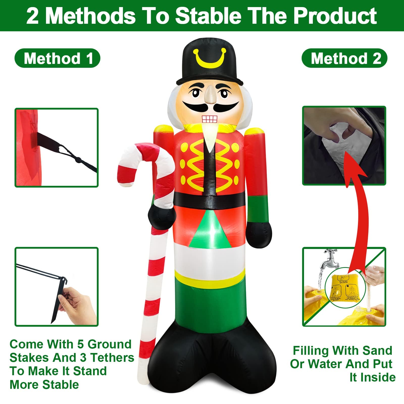 Decoraciones Bolas Navidad Decorada Inflable Gigante 23 6 Pulgadas Con Led Control Remoto Para Patio Y Piscina