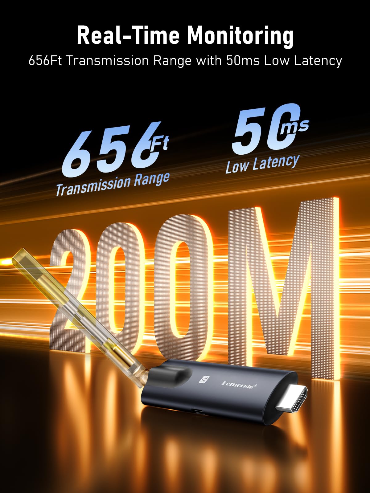 Lemorele Récepteur HDMI sans Fil pour Kits R800 R1000 R1010, Prend en Charge 4 RX à 1 TX Max