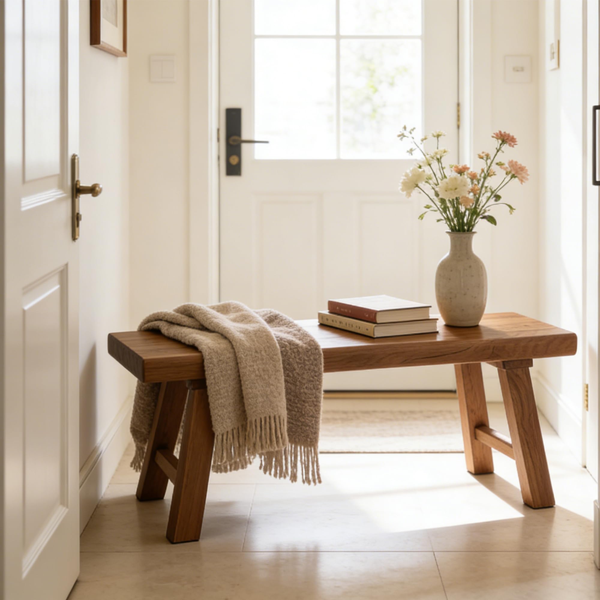Amazon.com - WXZXWXZX Farmhouse Entryway Dining Wood Bench Seat