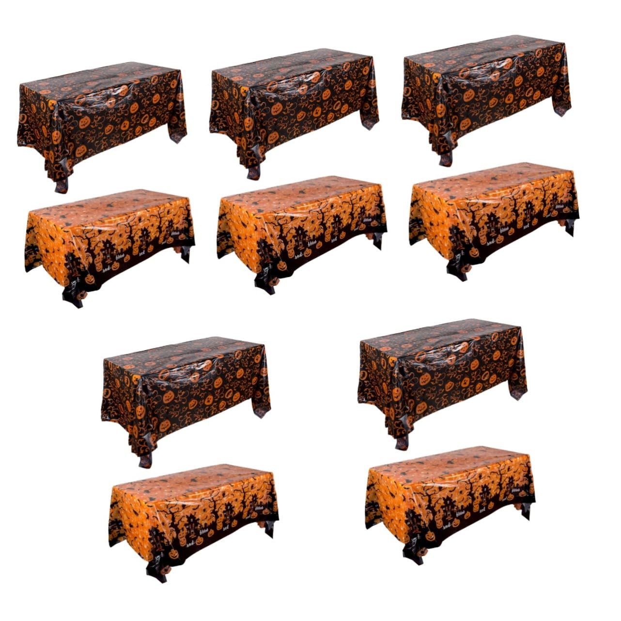 Porte nappe Halloween avec chemin de table citrouille et nappe pour décoration de fête maison