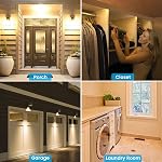 Motion Sensor Light Bulbs Dusk to Dawn 13W Equivalent 100W 1100lm Movement Activated Security LED Light Bulb 2700K Warm White, Auto On Off for Porch Garage Basement Hallway Closet, 4 Pack