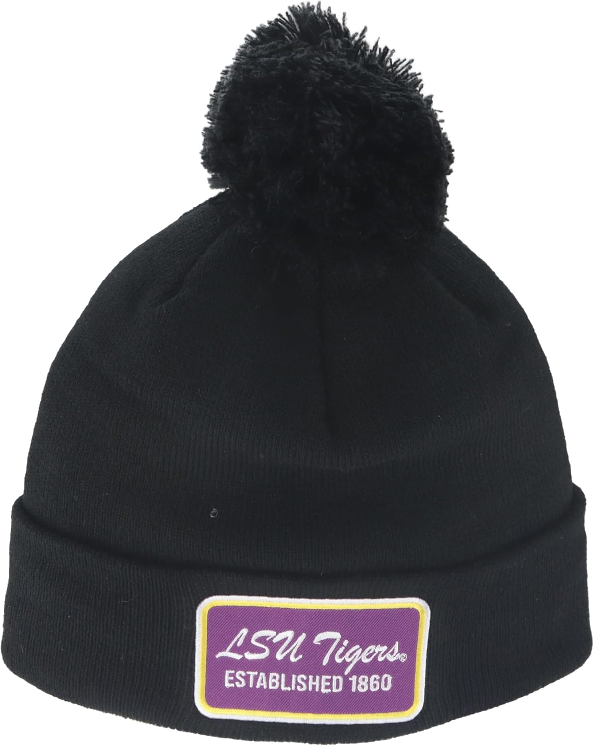 ZHATS Standard NCAA Officially Licensed Pom Beanie Patch Brick Black, One Size