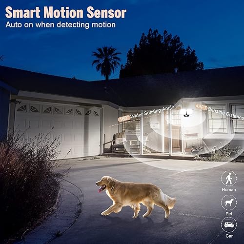 Miniatura 5 de Luz de seguridad con sensor de movimiento alimentada por baterías, 5000K 1000LM de alto brillo, duración de la batería de 6 meses, instalación sin