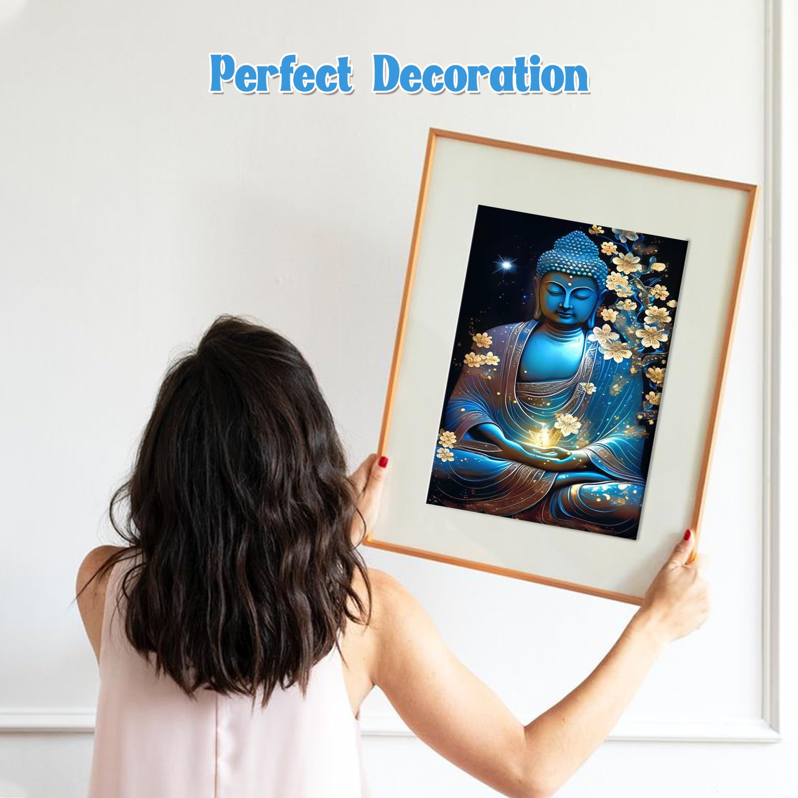Kit Peinture Diamant Buddha - Loisir Créatif Adultes Et Enfants, Déco Murale 30x40cm