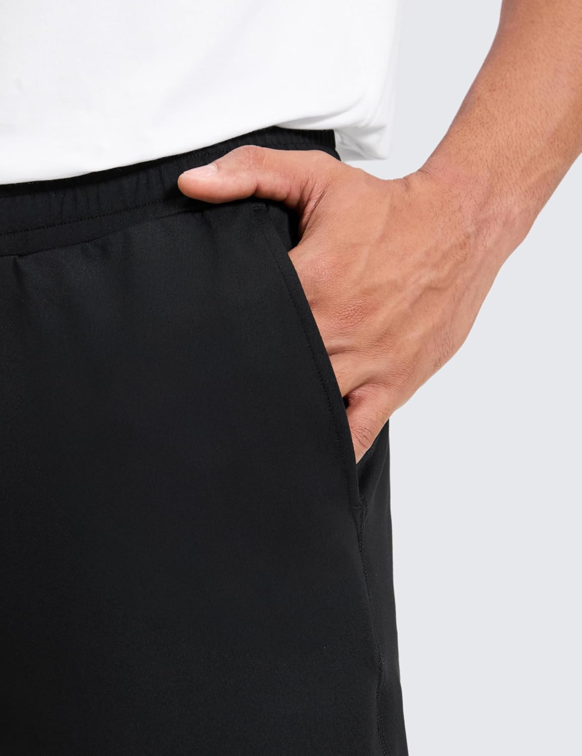 CRZ YOGA Performance Shorts for Men 7" - Knit Stretch Breathable Sweat-Wicking Workout Athletic Gym Casual with Pockets