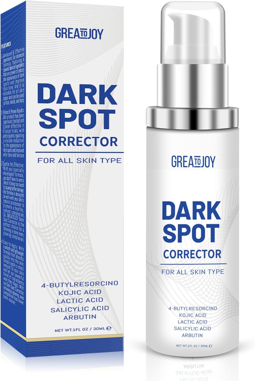 Advanced Dark Spot Remover - Dark Spot Corrector Serum For Face & Body - Hyperpigmentation Treatment - Removes Blemish, Melasma, etc - 4-Butylresorcinol, Kojic Acid, Arbutin (1FL OZ/30ML)