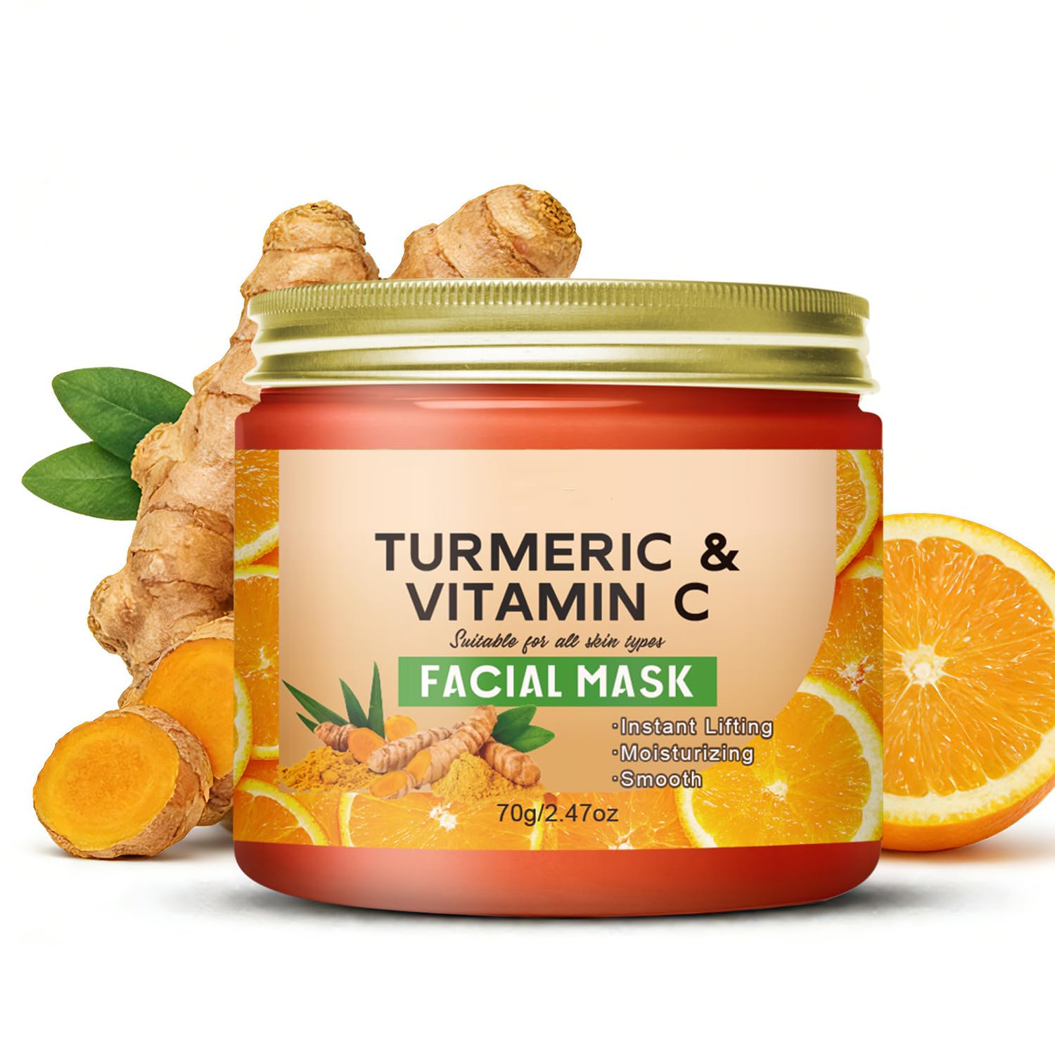 Owijka do pielęgnacji twarzy z witaminą C kurku i kolagenem, produkt do peelingu skóry na bazie kolagenu, intensywnie nawilżający koncentrat do pielęgnacji naskórka (4 sztuki)