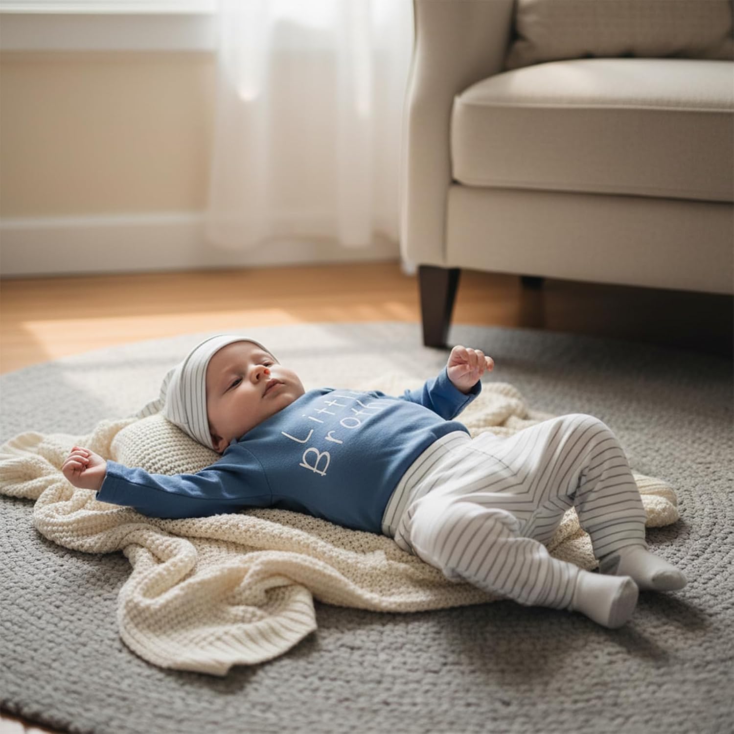 Little Brother Newborn Outfit T-Shirt Romper Top and Pants Sets Baby Coming Home Hospital Clothes Summer Clothing - Image 2