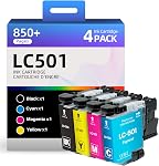 LC501 Cartouches d'encre LC501 Encre Compatible pour Frère LC501 Cartouche d'encre LC501XL Travailler avec Work Smart MFC-J1410DW MFC-J1260W MFC-J1360DW Imprimantes LC501 Jaune Cyan Magenta noir