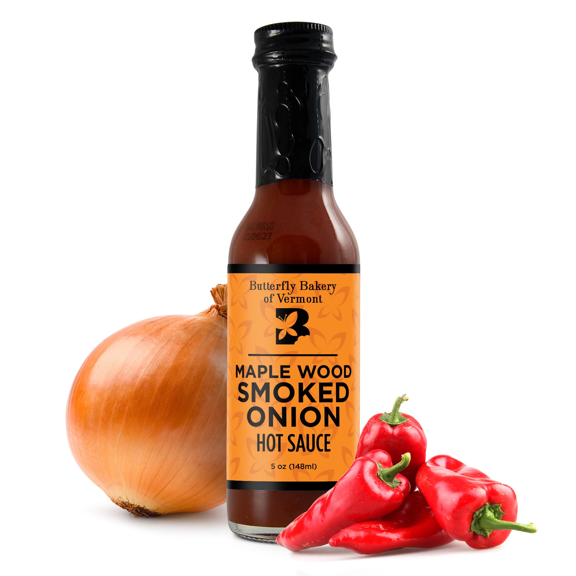 Maple Wood Smoked Onion Hot Sauce, Medium Heat, Bold Flavor - Vegan & Vegetarian - Made with Natural, Vermont-Grown Ingredients, 5 fl oz
