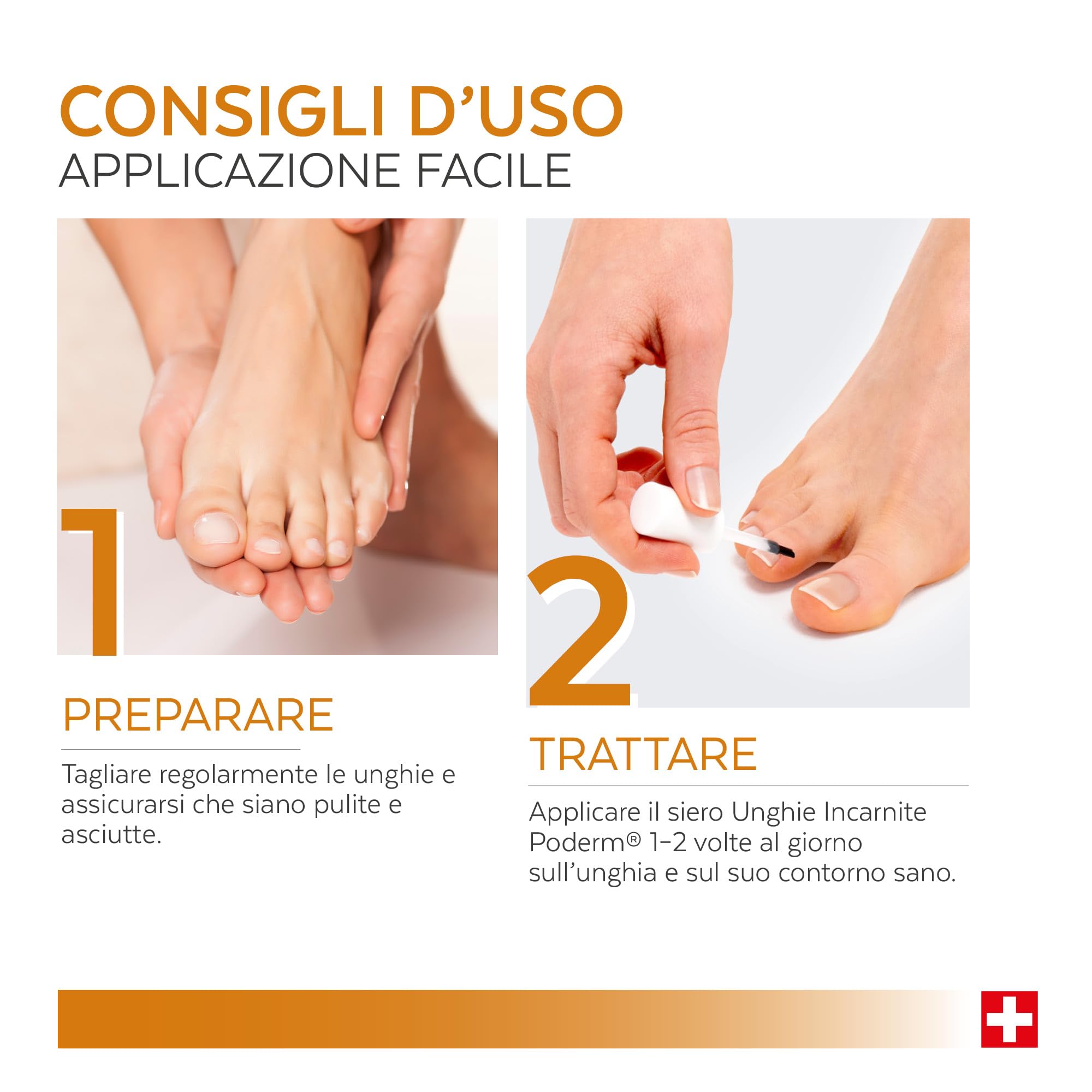 PODERM UNGHIE INCARNITE PIEDI | Previene le unghie incarnite e ammorbidisce l'unghia | Trattamento professionale | SWISS MADE