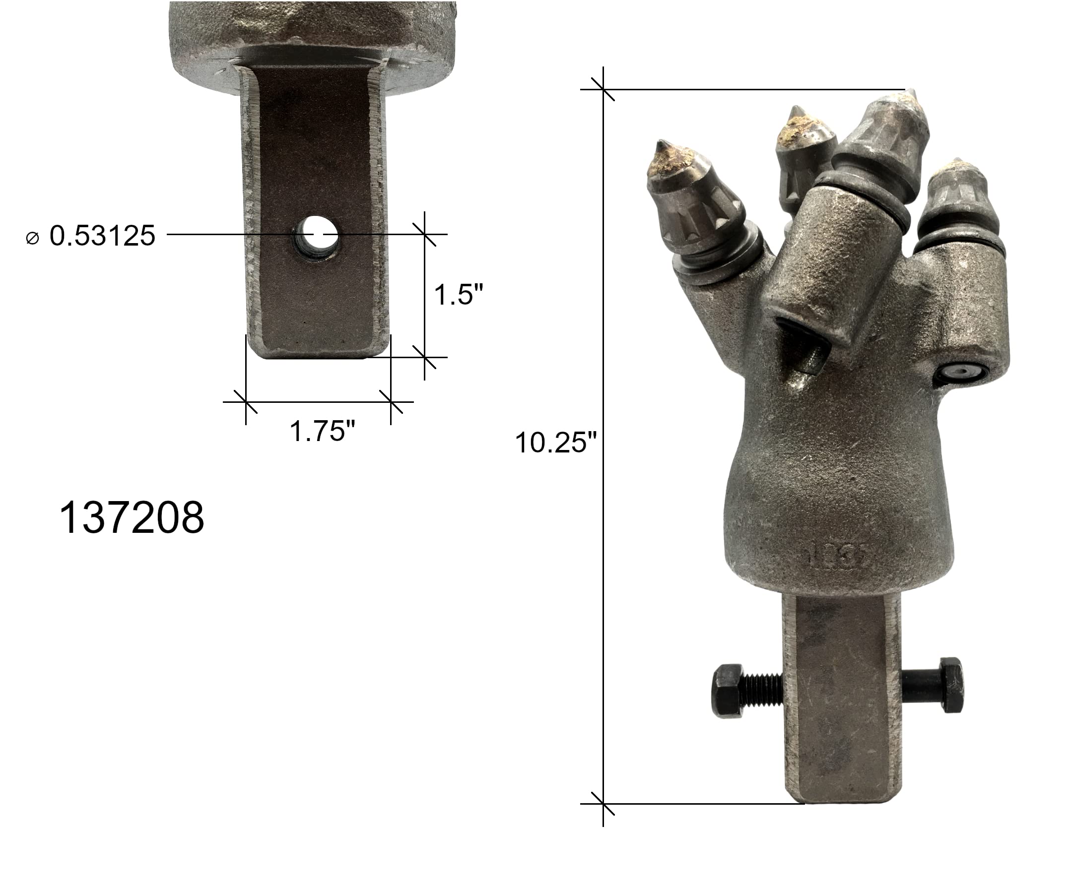 Rock Auger Pilot Tip 137208, Fits Rock Augers w/ 1.75