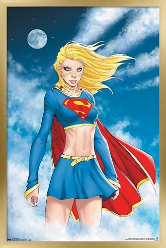 Miniatura 15 de Trends International DC Comics - Póster de pared de Supergirl - Nubes, 14.725 x 22.375 pulgadas, versión enmarcada de madera de granero