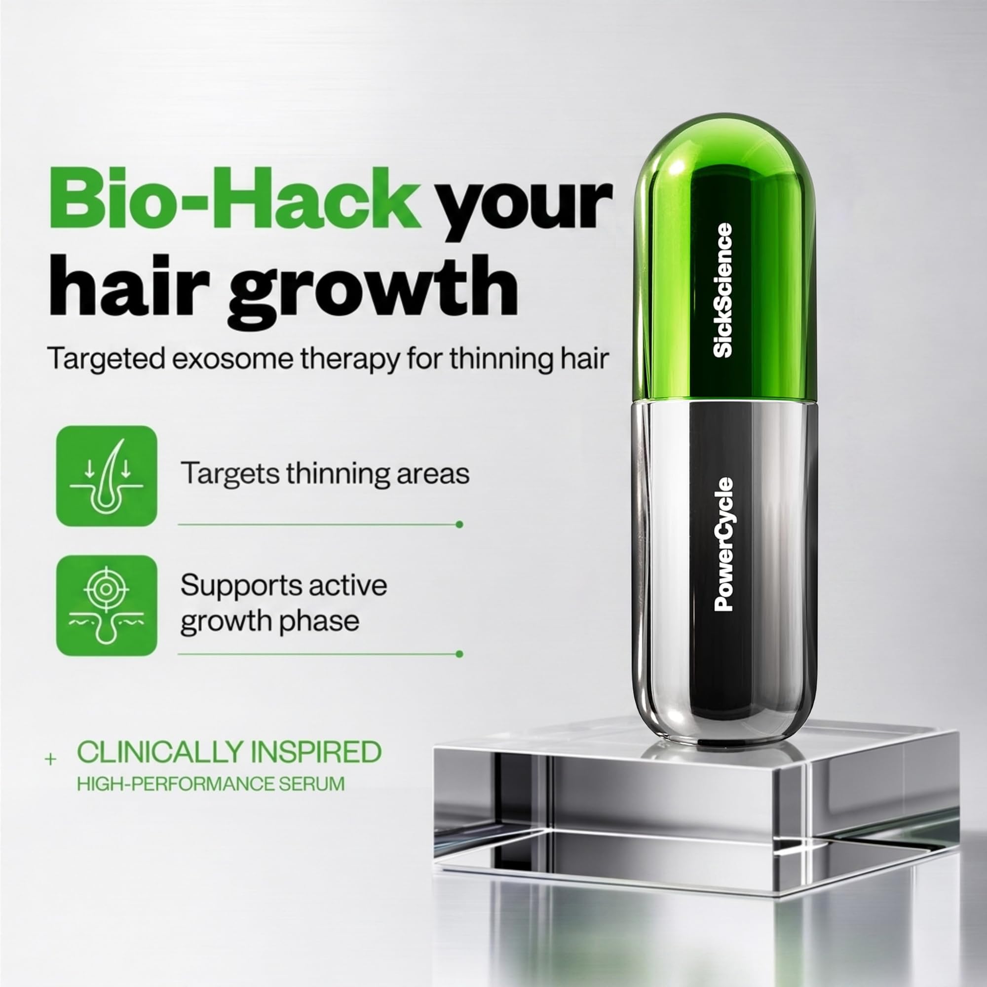 Amazon.com : SickScience PowerCycle Exosome Scalp Serum for Hair