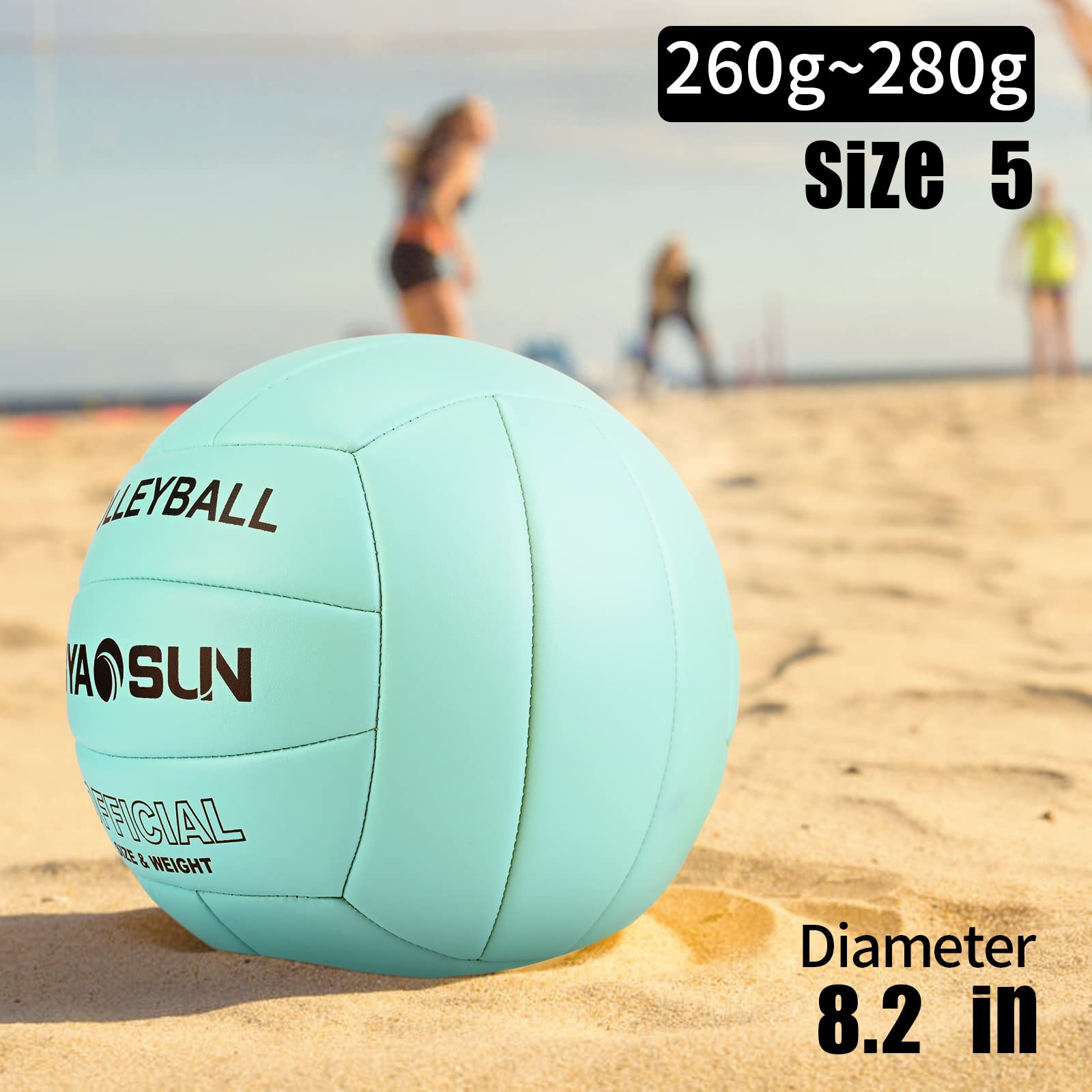 Ballon De Volleyball Plage WANDGU - Taille Officielle 5, Imperméable, Toucher Doux, Avec Pompe à Main - 9