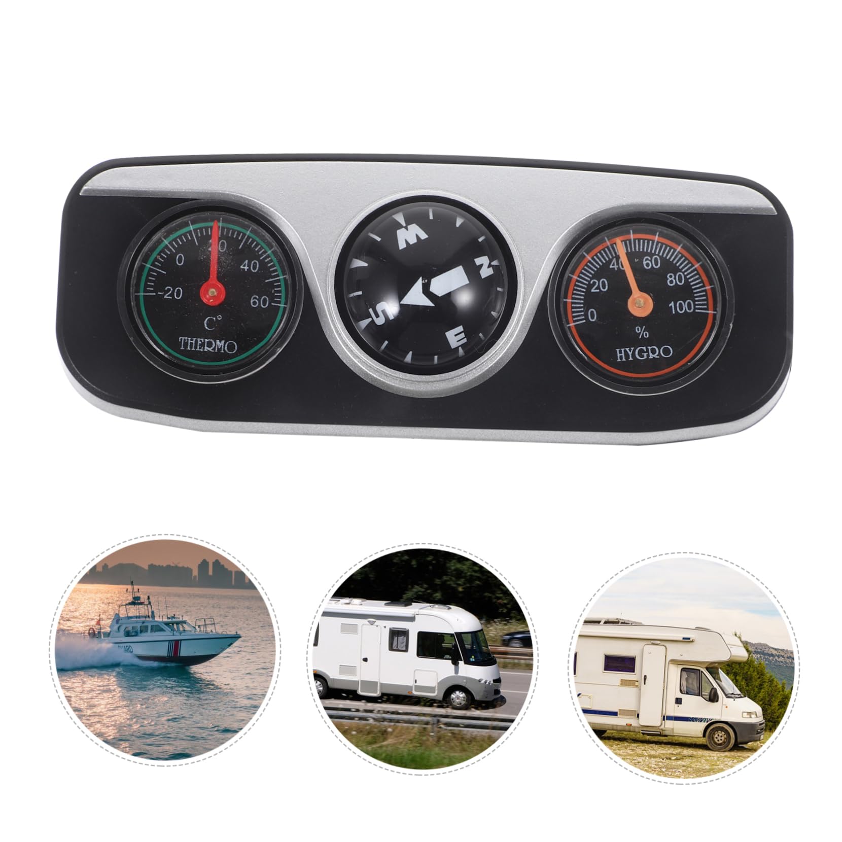 Garneck Compass for Ornament Dashboard Car Compass for Cars Vehicle Compass Magnetic Navigation Direction Compass Car Dash Compass Multifunctional Car Decoration Ornament Compass Abs Black