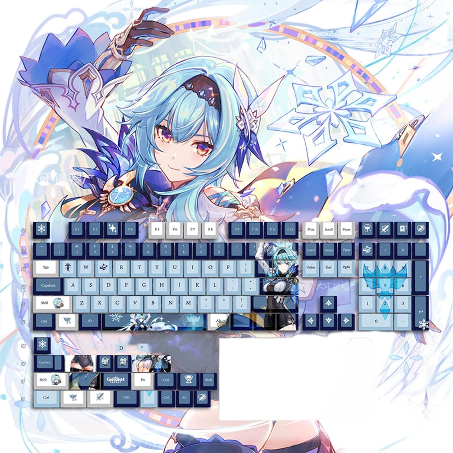 Amazon | 原神グッズ エウルア キーキャップ PBT キーキャップ しん