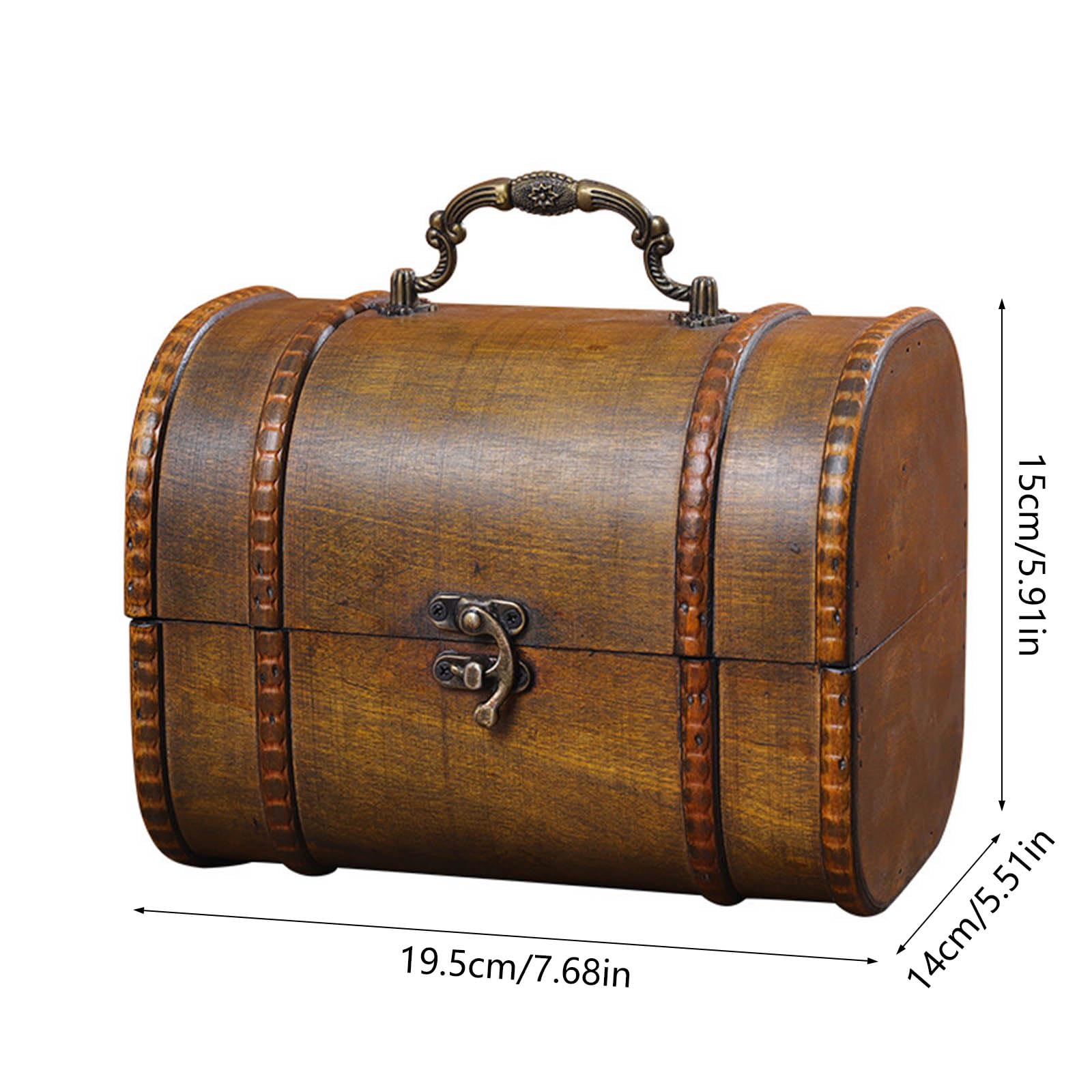 Étui à bijoux en bois Boîte de rangement de colliers élégants Étui à bijoux en bois de collier portable Texture pour les styles chinois Boîte verrouillable