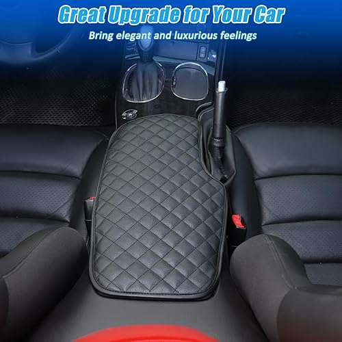 Miniatura 4 de Almohadilla de consola central de automóvil para Chevrolet Corvette C6 2005-2013, funda de reposabrazos de automóvil, cojín de cuero, impermeable,