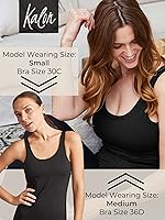 Vista 2 de Kalon Paquete de 4 camisetas sin mangas para mujer con diseño moderno y pechugona