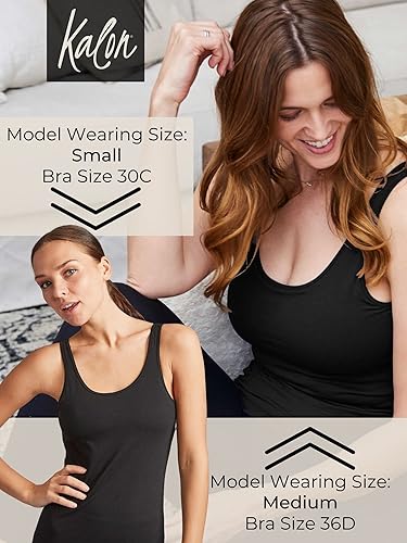 Miniatura 2 de Kalon Paquete de 4 camisetas sin mangas para mujer con diseño moderno y pechugona