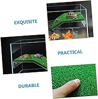 Vista 8 de 3 unids tortuga escalada plataforma césped falso césped para tanque de tortugas tomar terraza tanque de peces paisajismo césped artificial