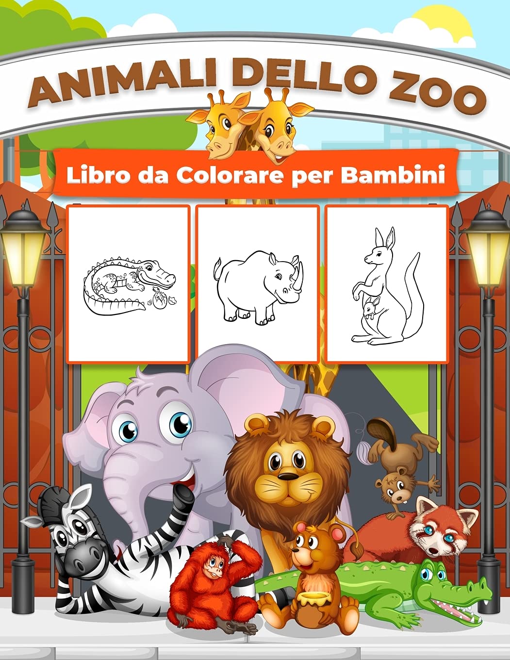 Animali dello Zoo Libro da Colorare per Bambini: Meraviglioso libro di animali dello zoo per ragazzi, ragazze e bambini. Regali perfetti per gli animali dello zoo per bambini e ragazzi