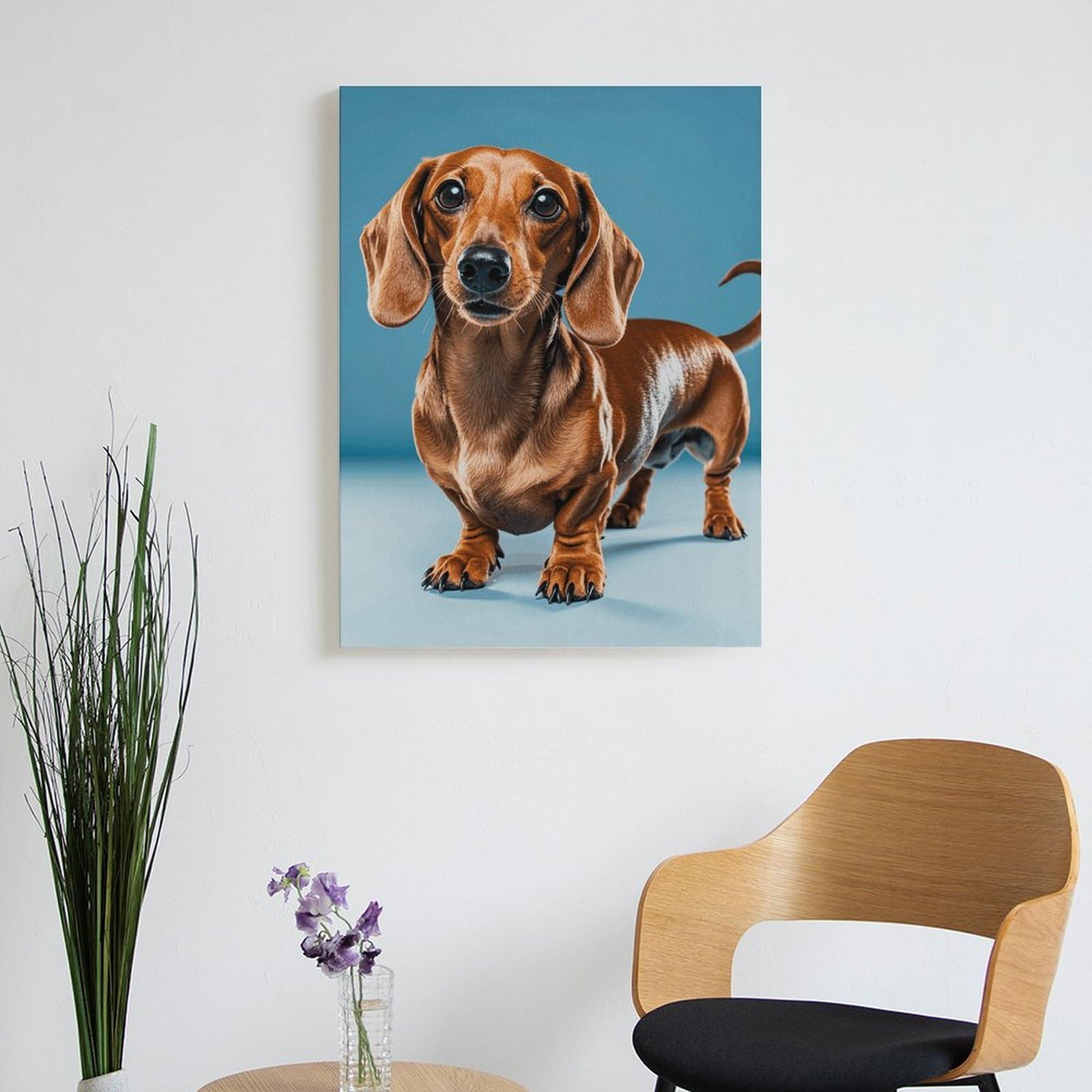 TKJMCSW Malen-nach-Zahlen-Set für Erwachsene, Anfänger, Erwachsene, Dackel-Weiner-Motiv, Malen nach Zahlen, Kits auf Leinwand, DIY-Acryl-Ölfarben, Gemälde mit Pinseln als Geschenk, Heimdekoration