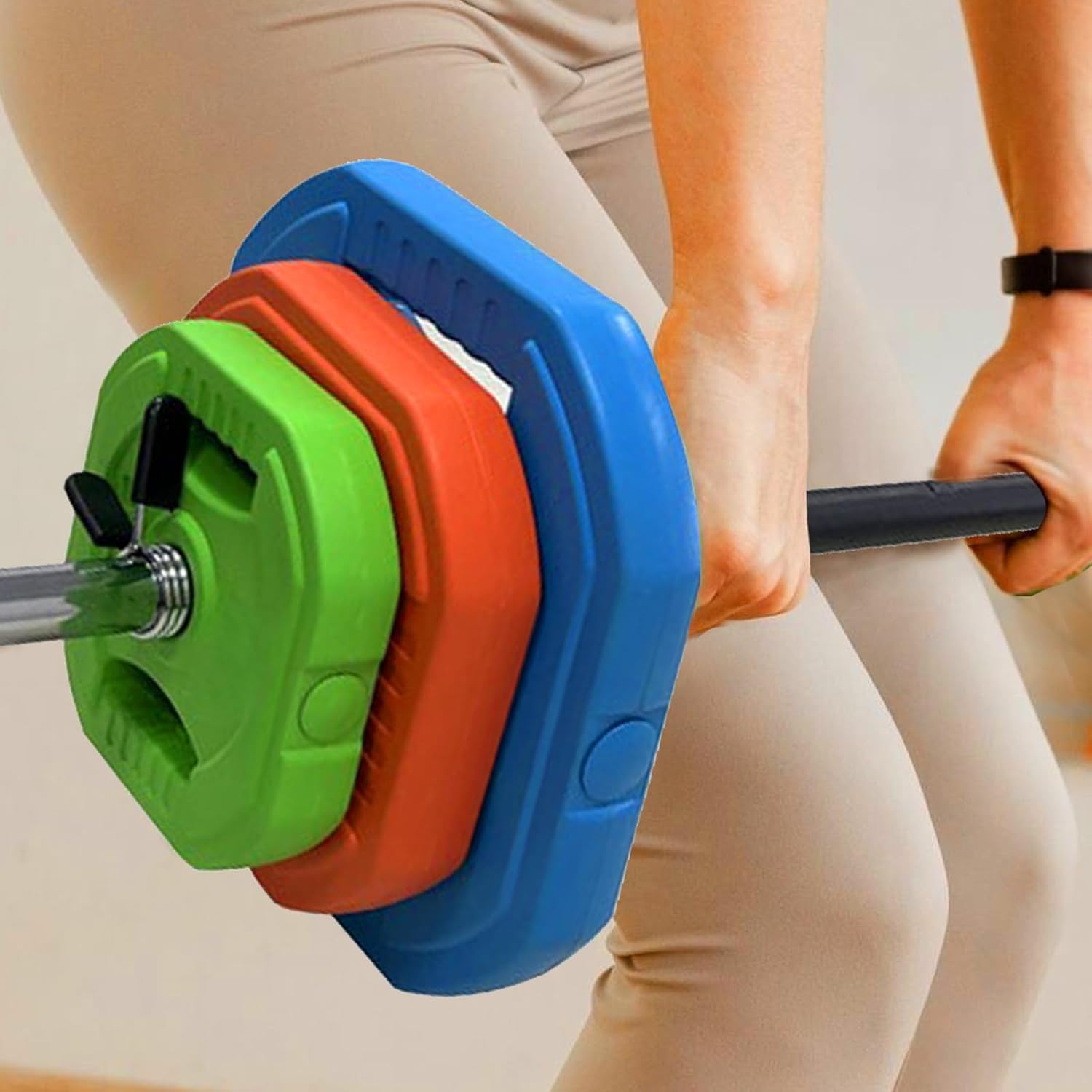 40Lbs Adjustable Barbell Weight Set, PU Coated Free Weights with 2 Bars & Clamp Collars, Cardio Pump Weights for Home Gym Workout, Strength Training Conversion Dumbbells for Women & Men