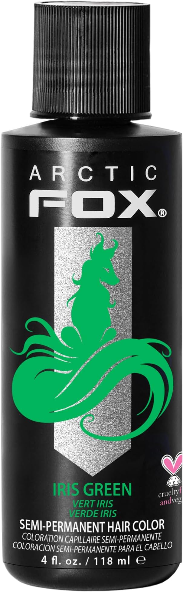 ARCTIC FOX 100% VEGAN IRIS GREEN SEMI PERMANENT HAIR DYE COLOR 4 OZ