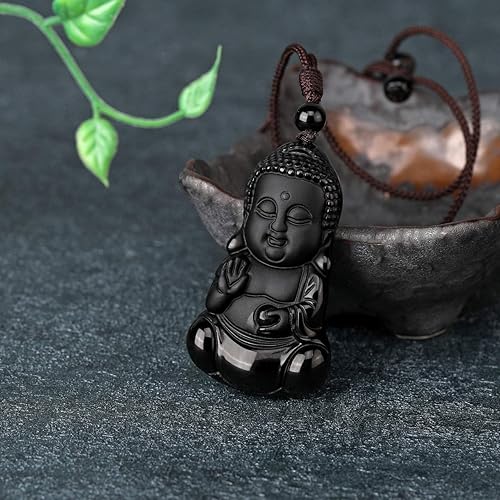 Miniatura 2 de Jovivi Fluorite CrystalGold Obsidian Nine Tailed Fox Pendant Necklace Natural Chakra Gemstone Healing Crystal Stone Necklace Protection Amulet Lucky